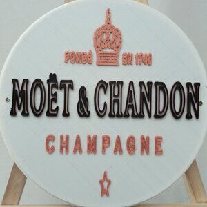 3D Printed Moet & Chandon Champagne RGB LED Sign With Remote & app Control Bar